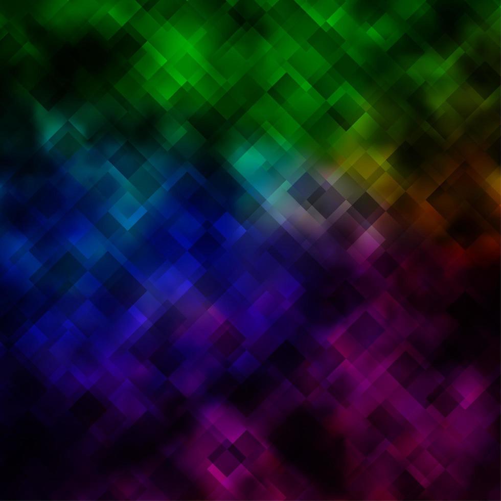 Dark Multicolor vector background with rectangles.