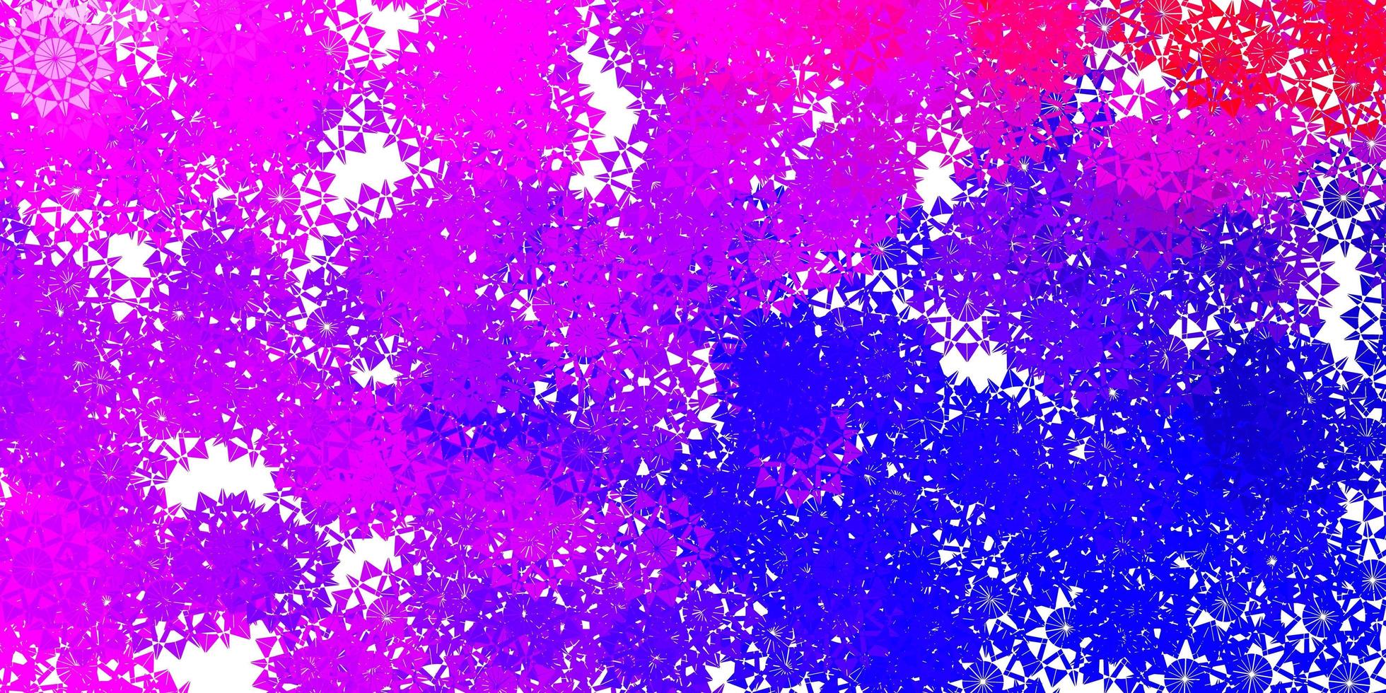 Light Purple, Pink vector template with ice snowflakes.