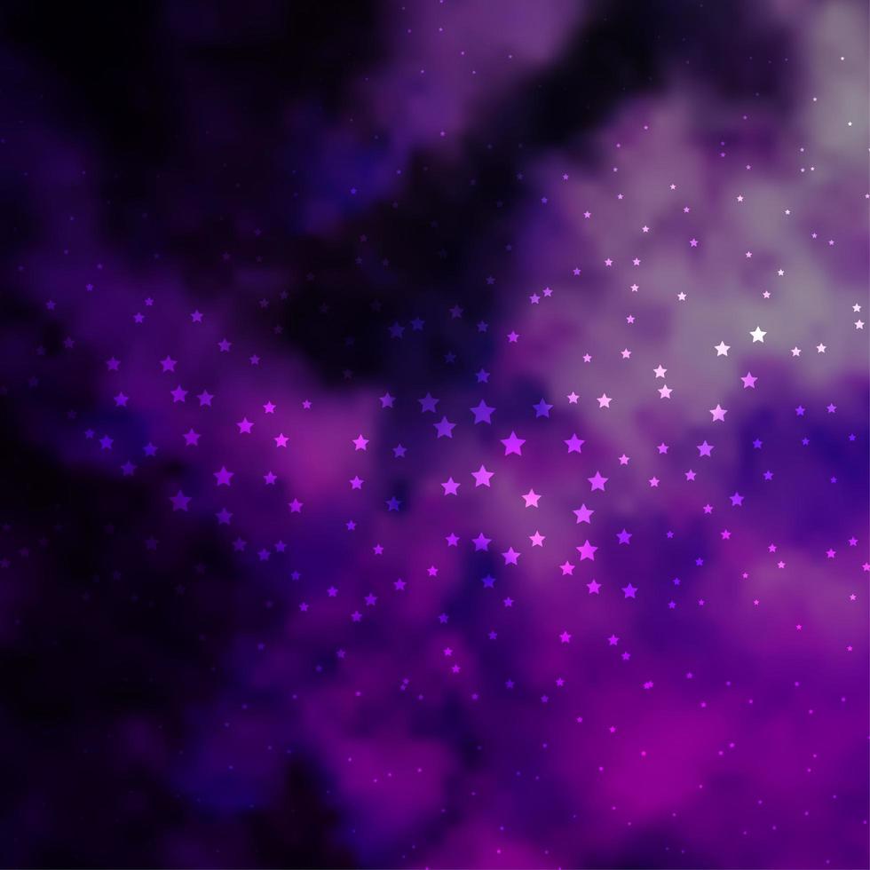 Dark Purple vector layout with bright stars.