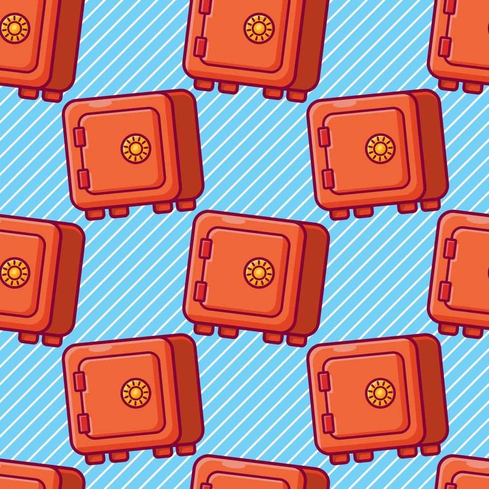 Safe box seamless pattern illustration vector