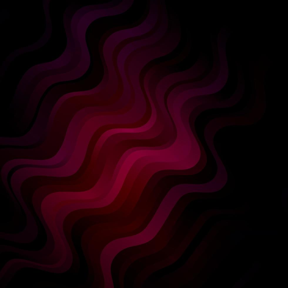 Dark Pink vector background with bent lines.