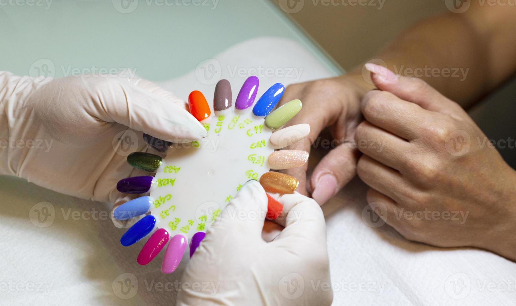 carta de colores de uñas foto