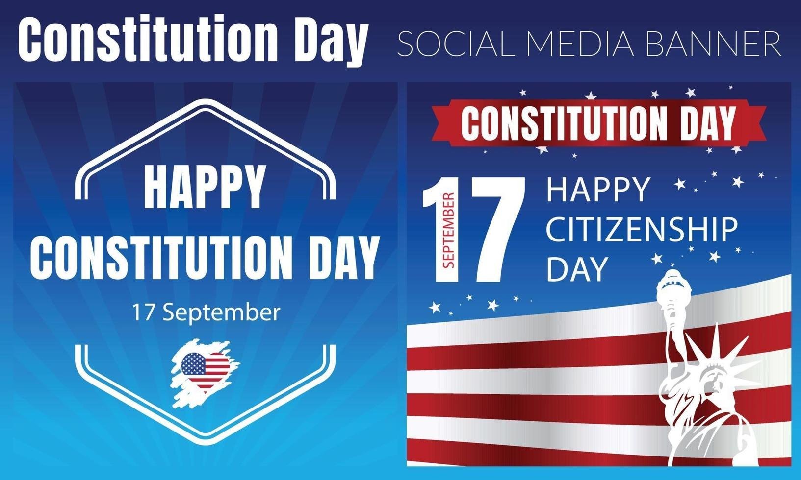 Constitution Day in United States. Patriotic American. September 17. vector