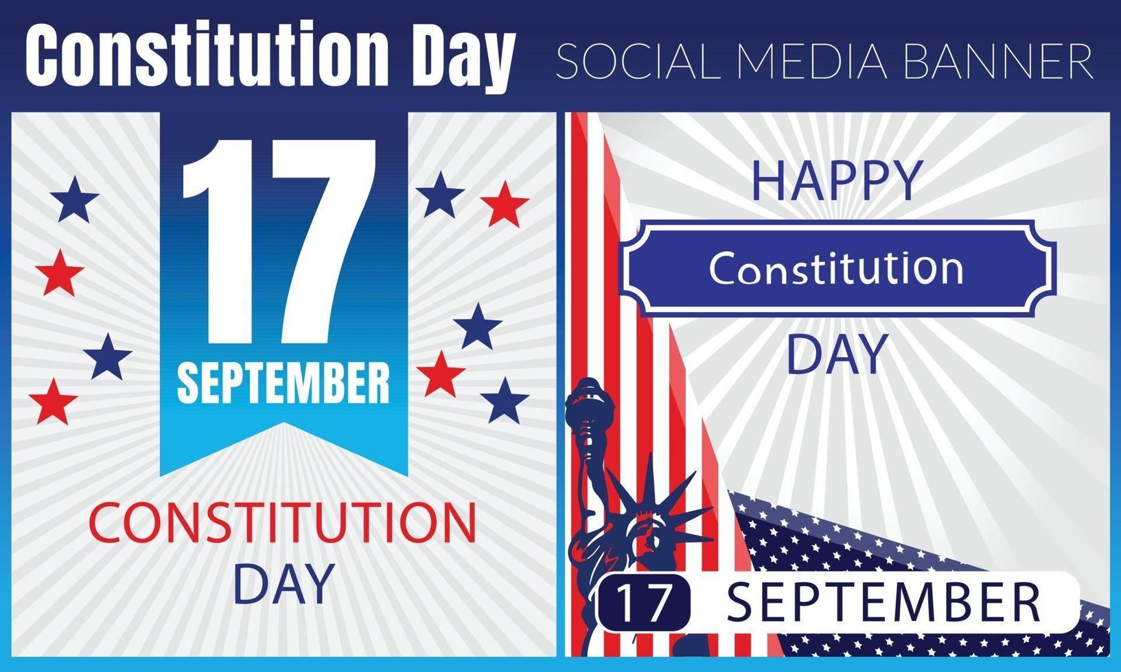 Constitution Day in United States. Patriotic American. September 17. vector