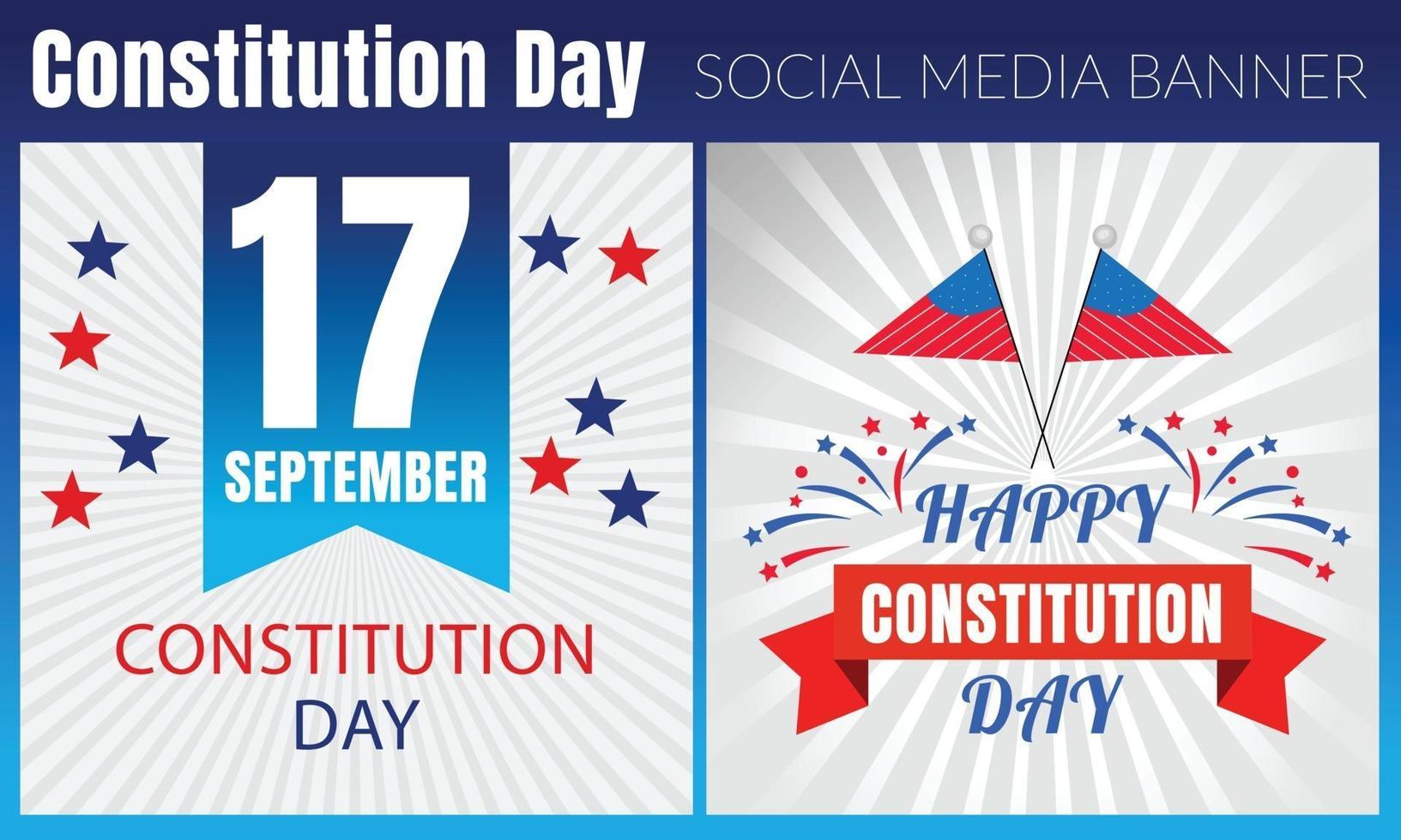 Constitution Day in United States. Patriotic American. September 17. vector