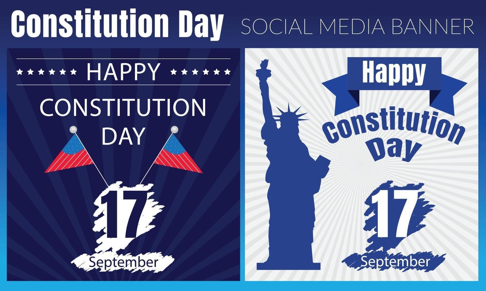 Constitution Day in United States. Patriotic American. September 17. vector