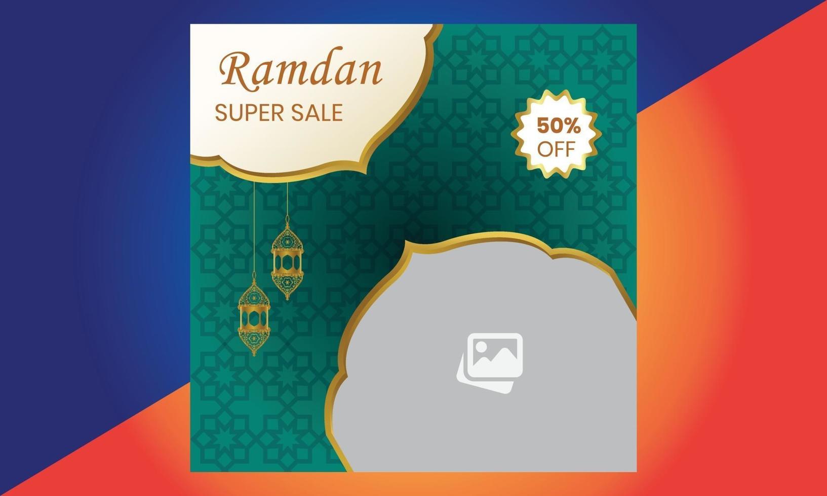 venta de ramadán banners de redes sociales, venta de eid mubarak, banner vector