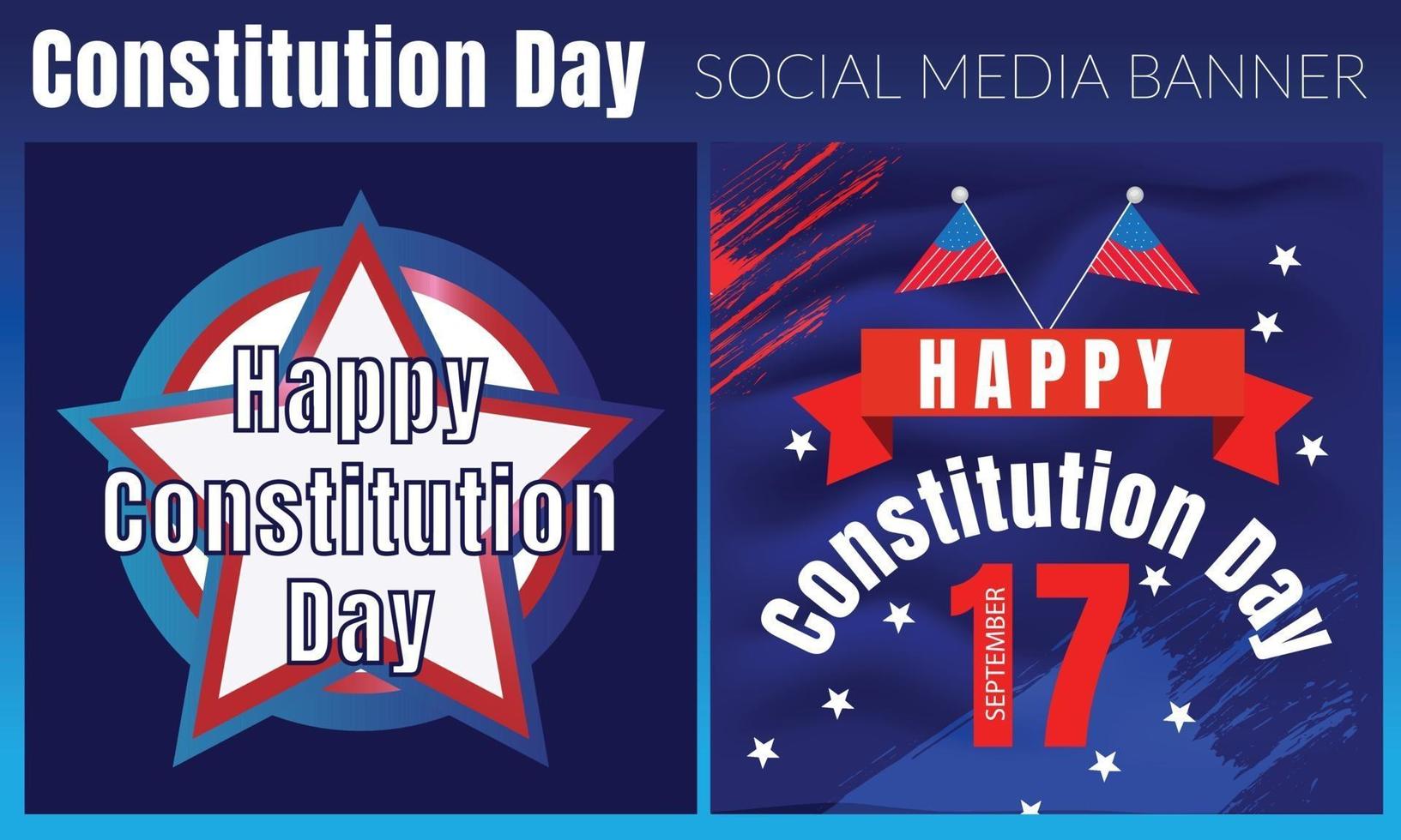 Constitution Day in United States. Patriotic American. September 17. vector