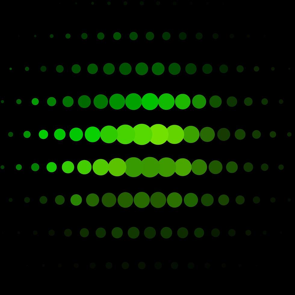 plantilla de vector verde oscuro con círculos.