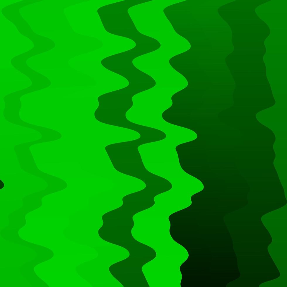 Light Green vector pattern with curved lines.