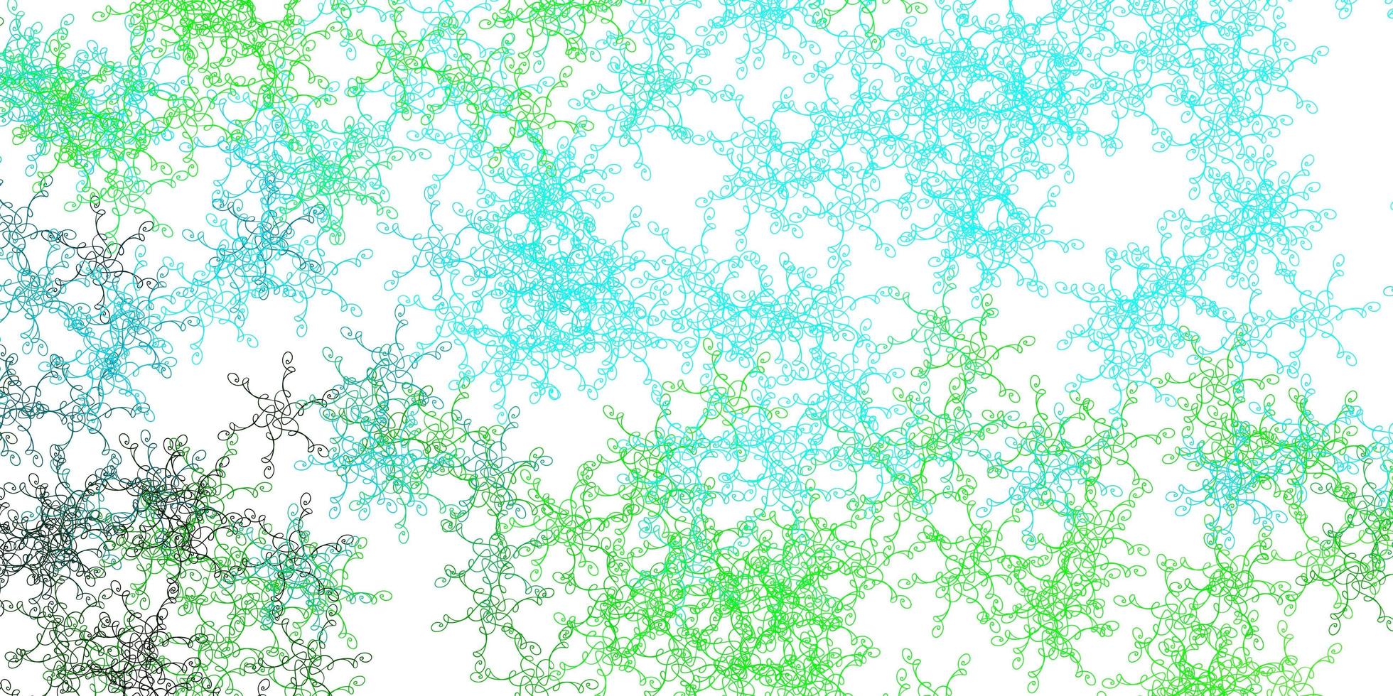 Light Blue, Green vector backdrop with bent lines.