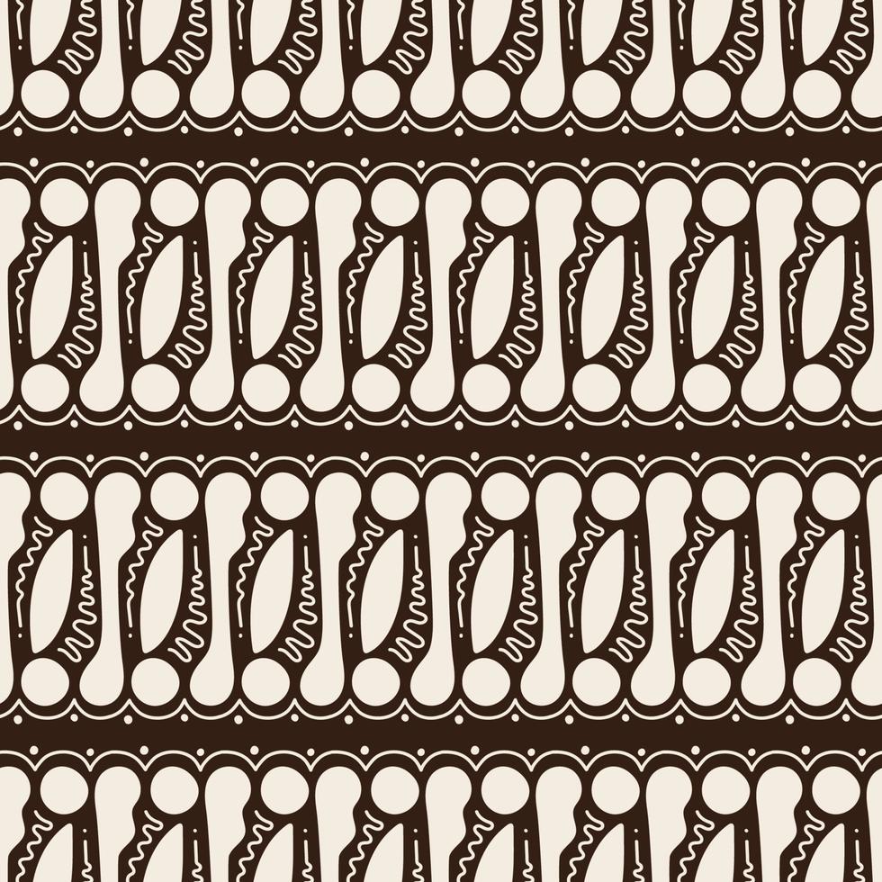 Hand Drawn Batik Parang Seamless Pattern vector