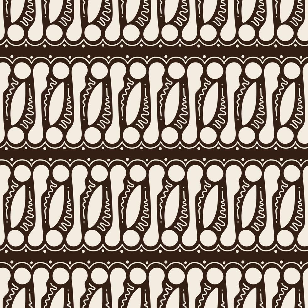 Hand Drawn Batik Parang Seamless Pattern vector