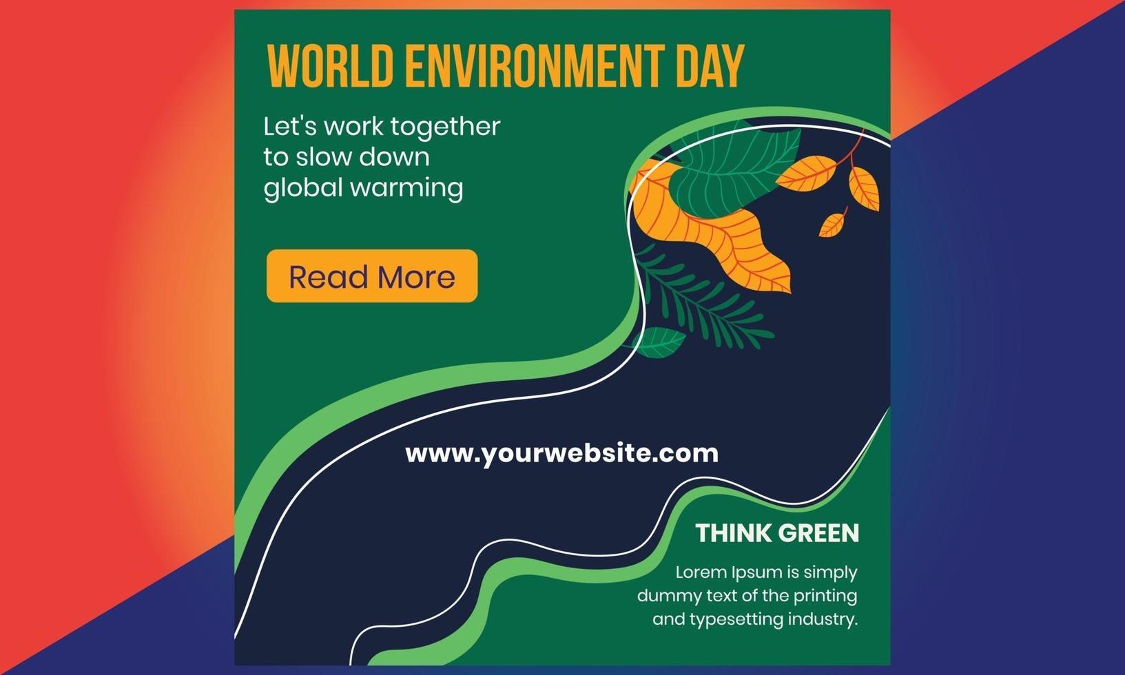 día Mundial del Medio Ambiente. tierra ecológica verde. día Mundial del Medio Ambiente. vector