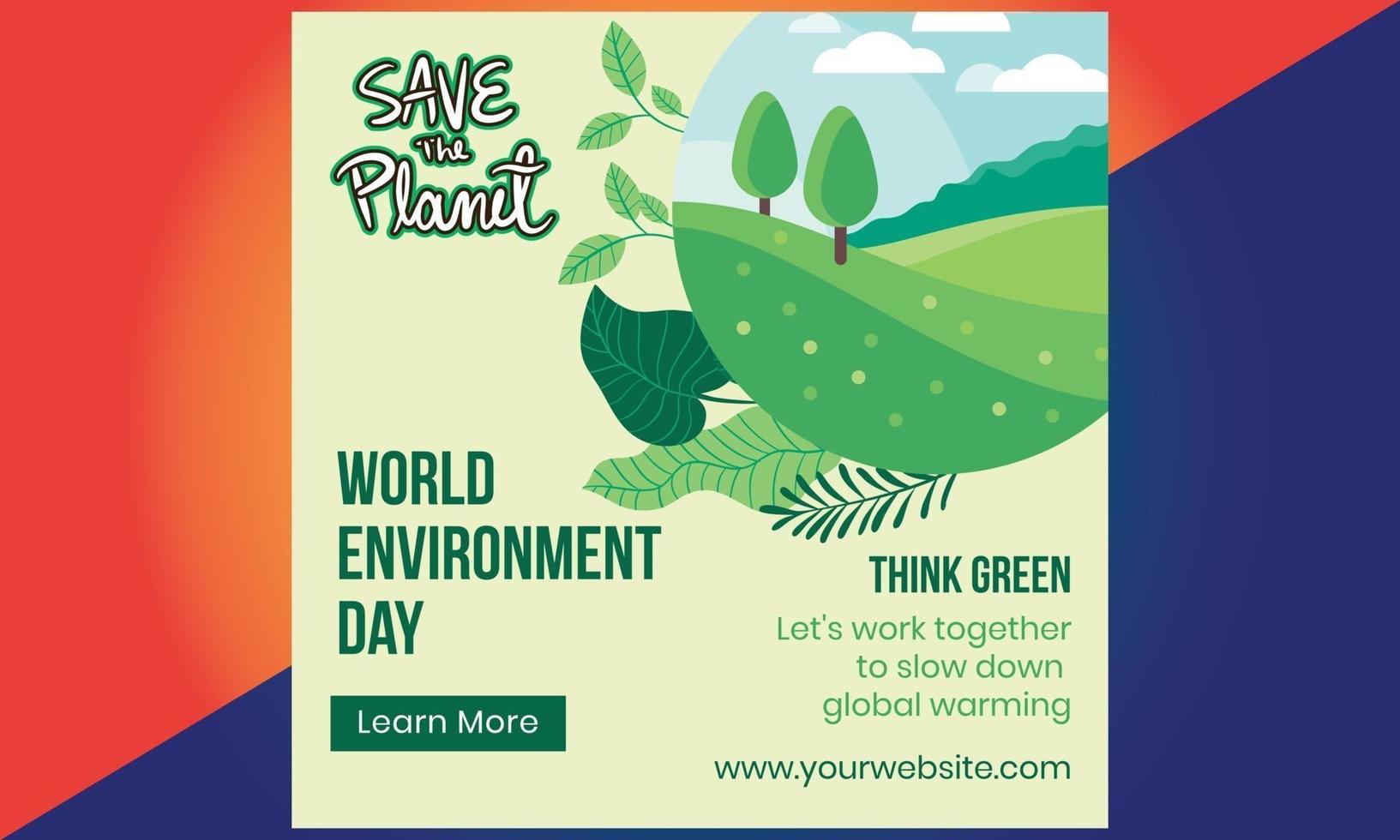 día Mundial del Medio Ambiente. tierra ecológica verde. día Mundial del Medio Ambiente. vector