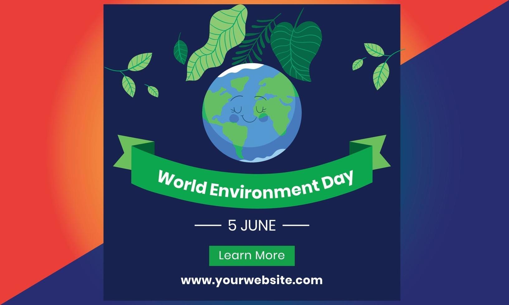 día Mundial del Medio Ambiente. tierra ecológica verde. día Mundial del Medio Ambiente. vector