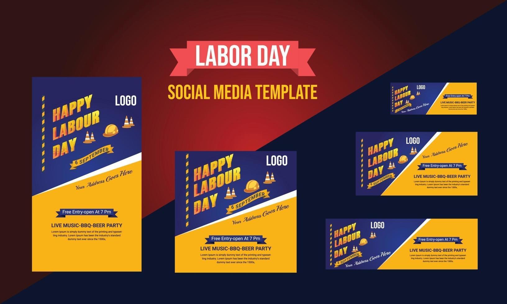 Happy Labor day banner background design. Happy Labor Day Holiday vector