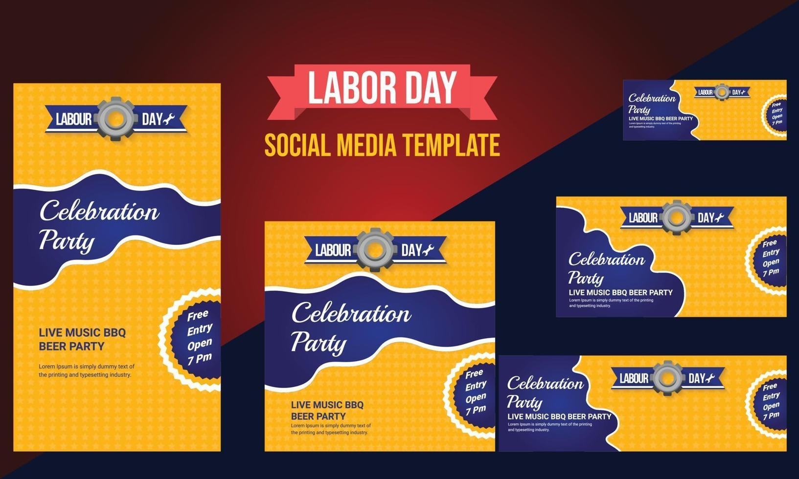 Happy Labor day banner background design. Happy Labor Day Holiday vector