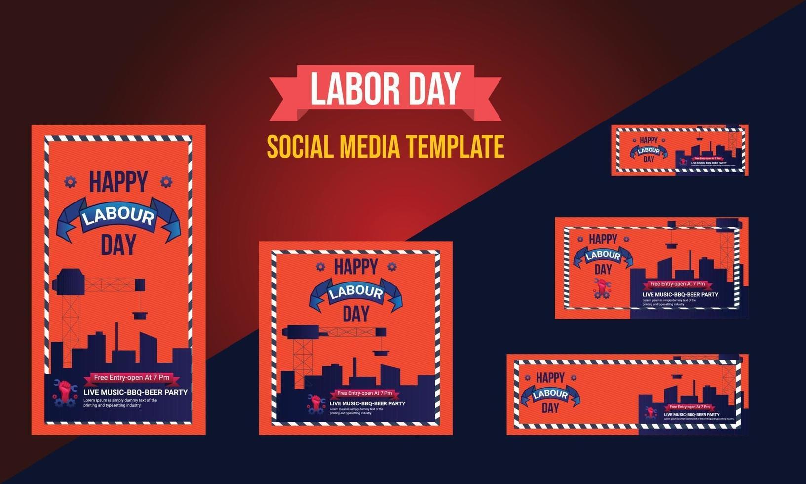 Happy Labor day banner background design. Happy Labor Day Holiday vector