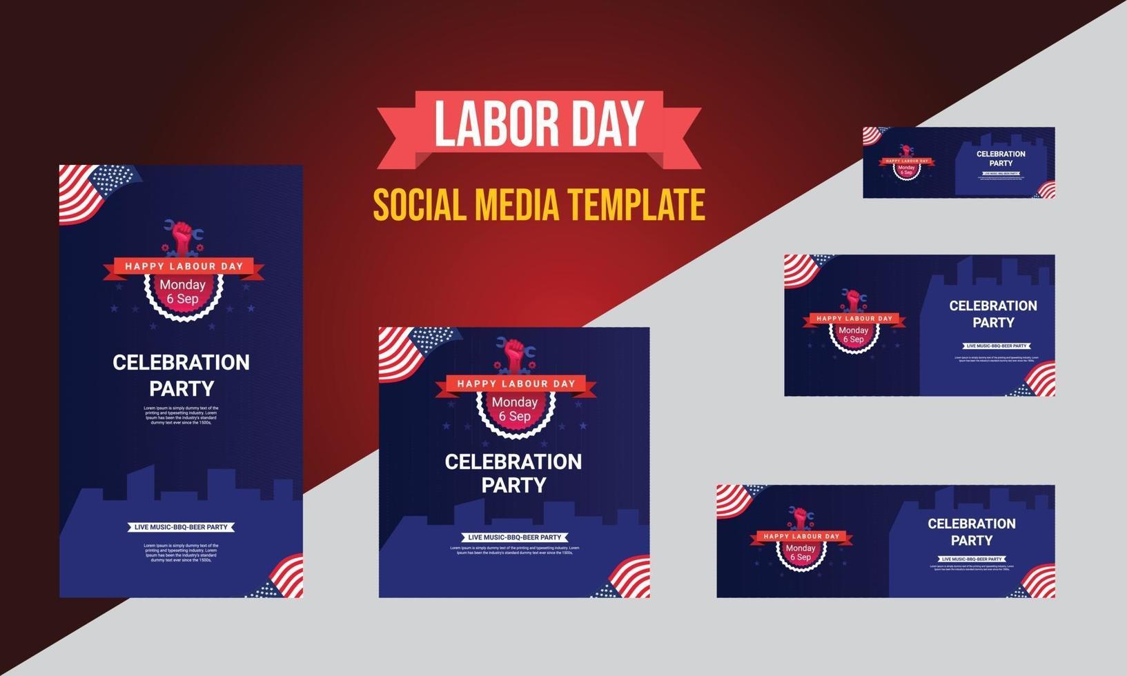 Happy Labor day banner background design. Happy Labor Day Holiday vector