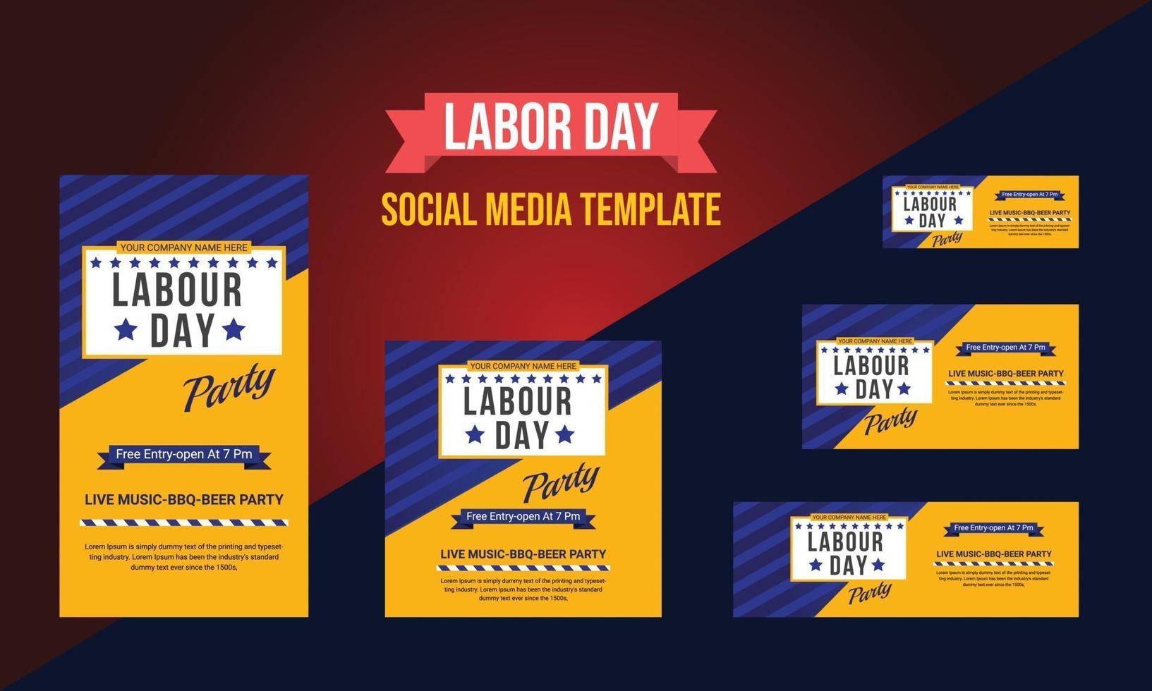 Happy Labor day banner background design. Happy Labor Day Holiday vector