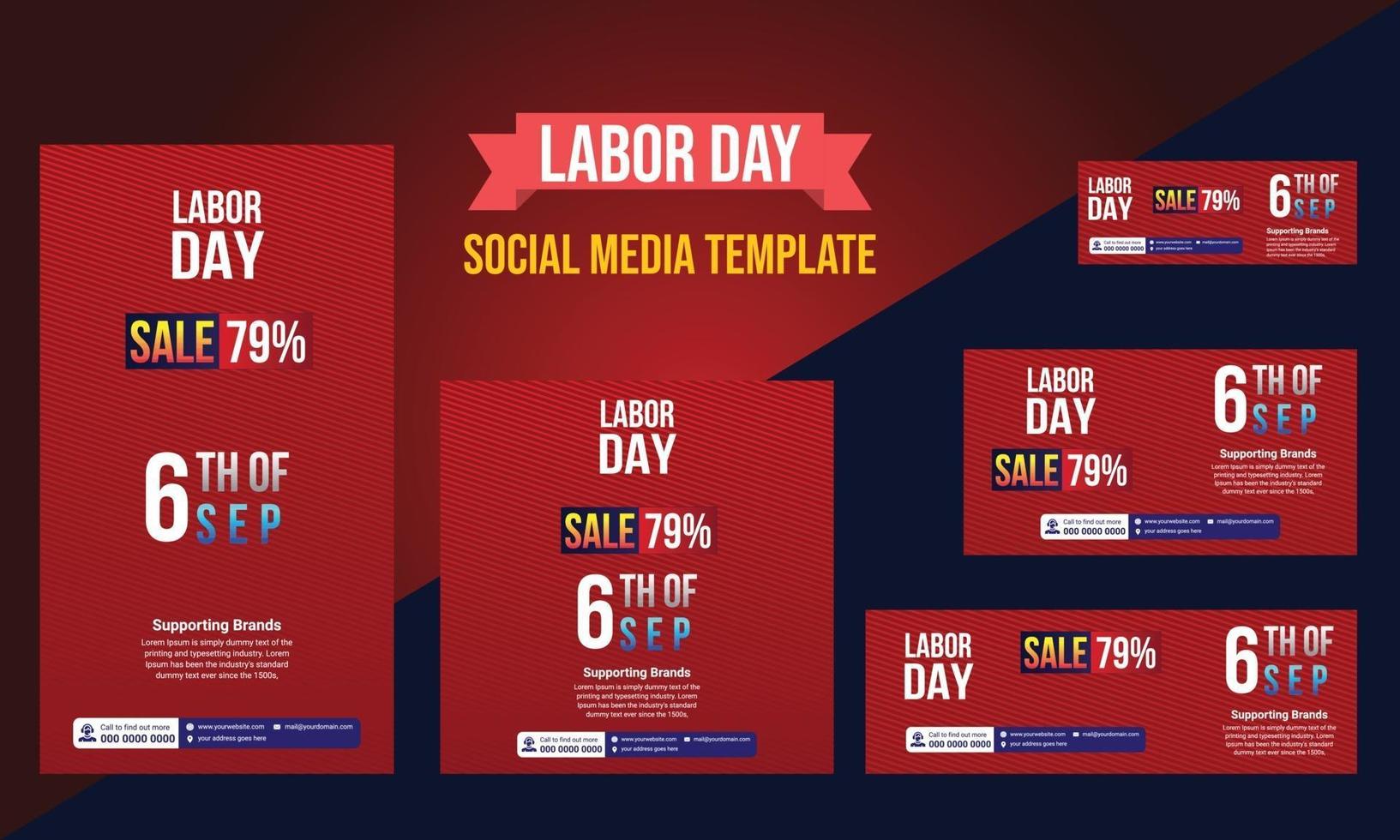 Happy Labor day banner background design. Happy Labor Day Holiday vector