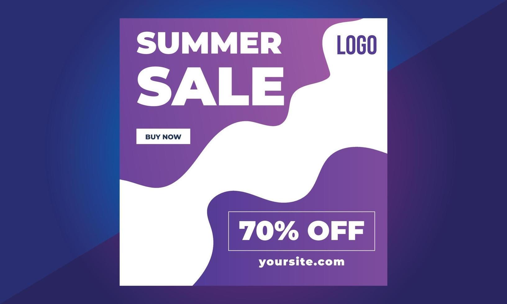 Summer Sale Banner suitable for social media posts, mobile apps, vector