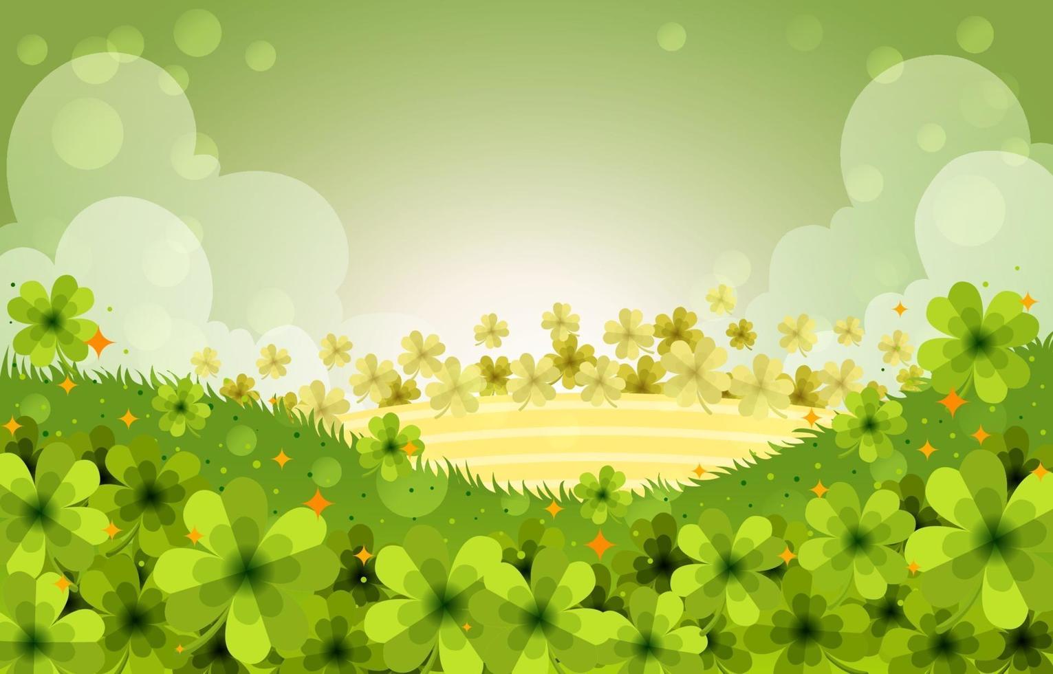 Clover Field Background vector