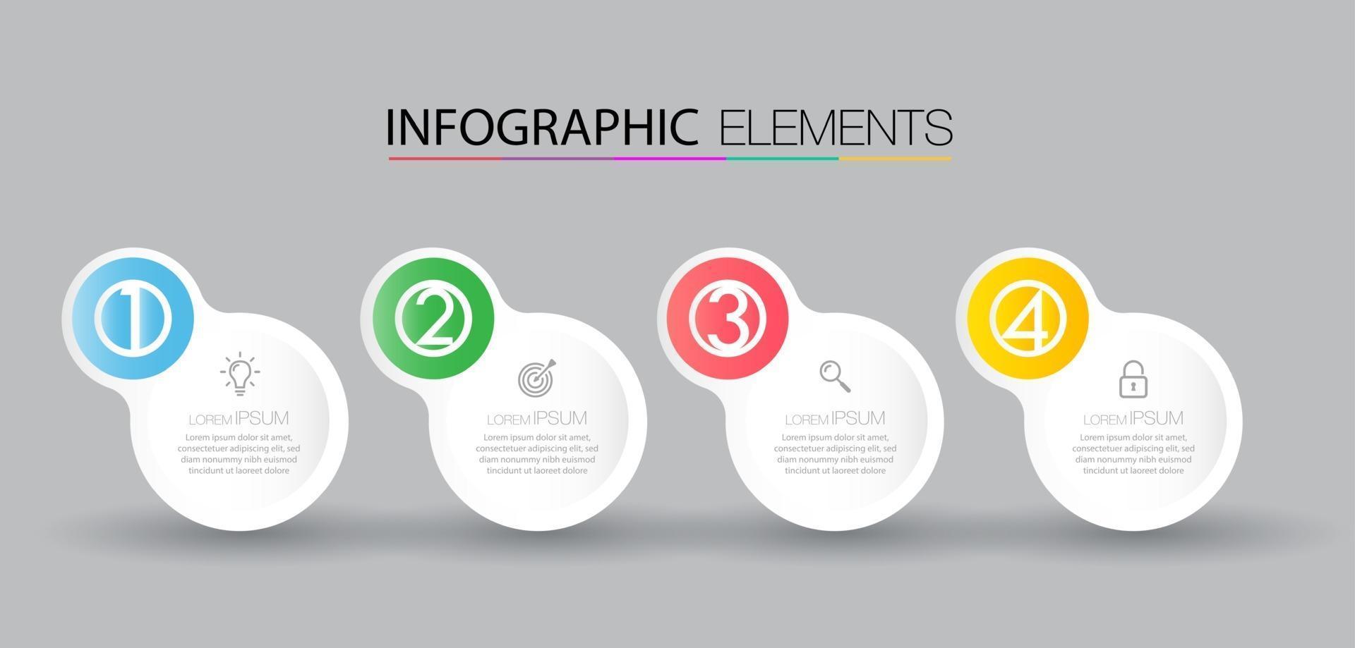 modern infographic text box template, infographics banner vector