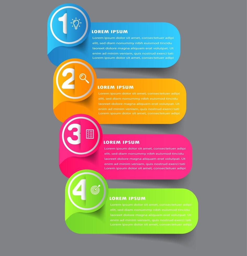 modern infographic text box template, infographics banner vector