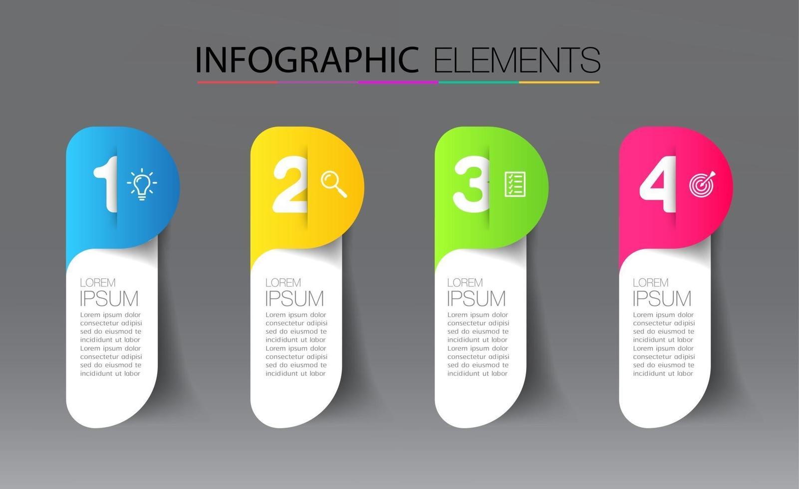 modern infographic text box template, infographics banner vector