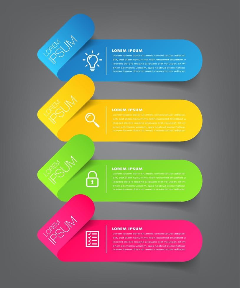 modern infographic text box template, infographics banner vector