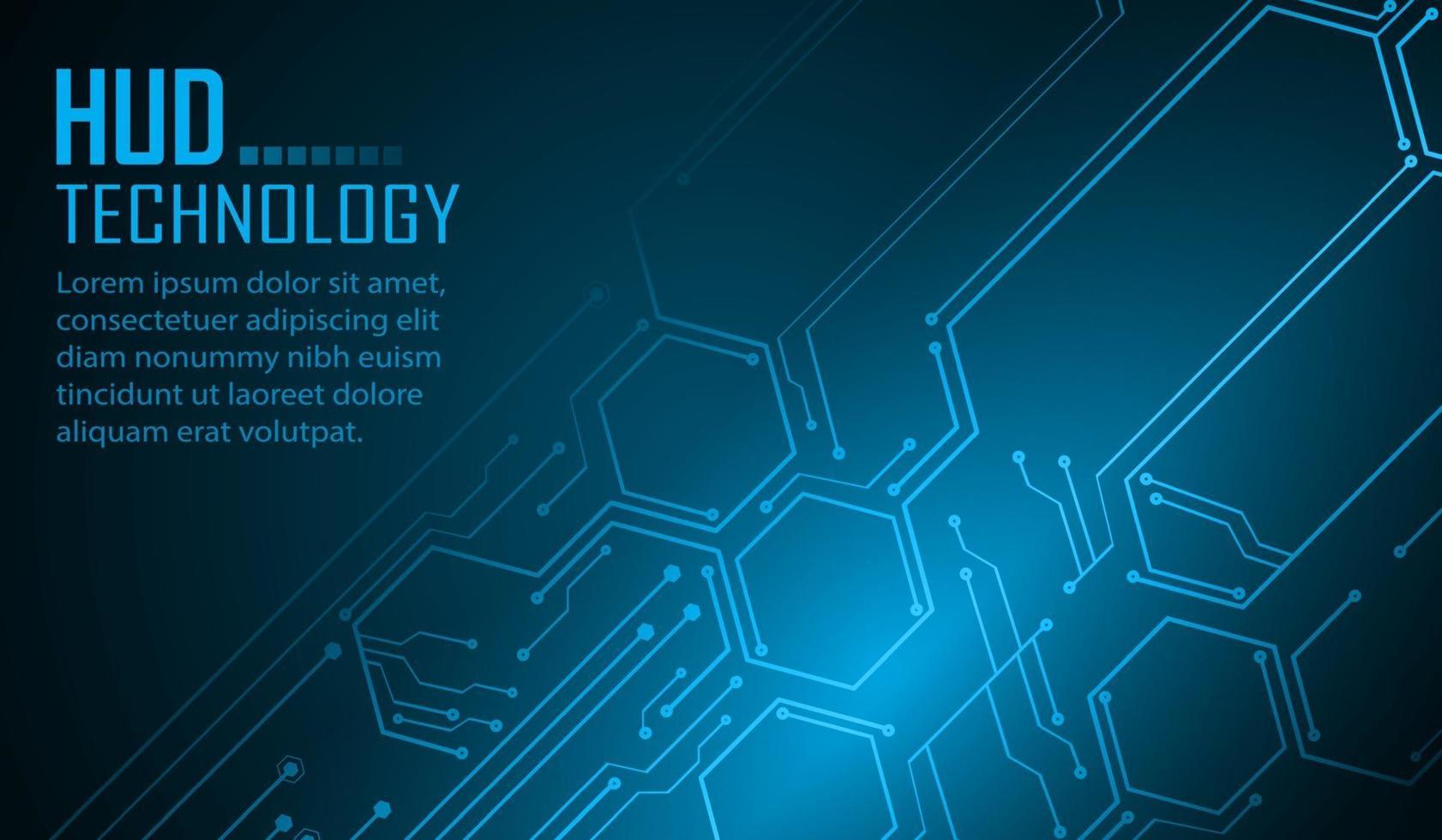 Fondo de concepto de tecnología futura de circuito cibernético de texto vector