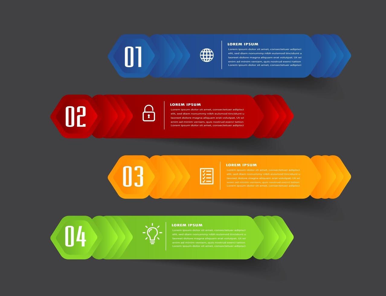 modern infographic text box template, infographics banner vector