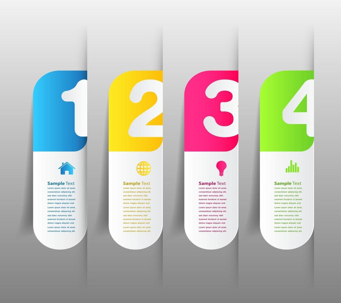 modern infographic text box template, infographics banner vector