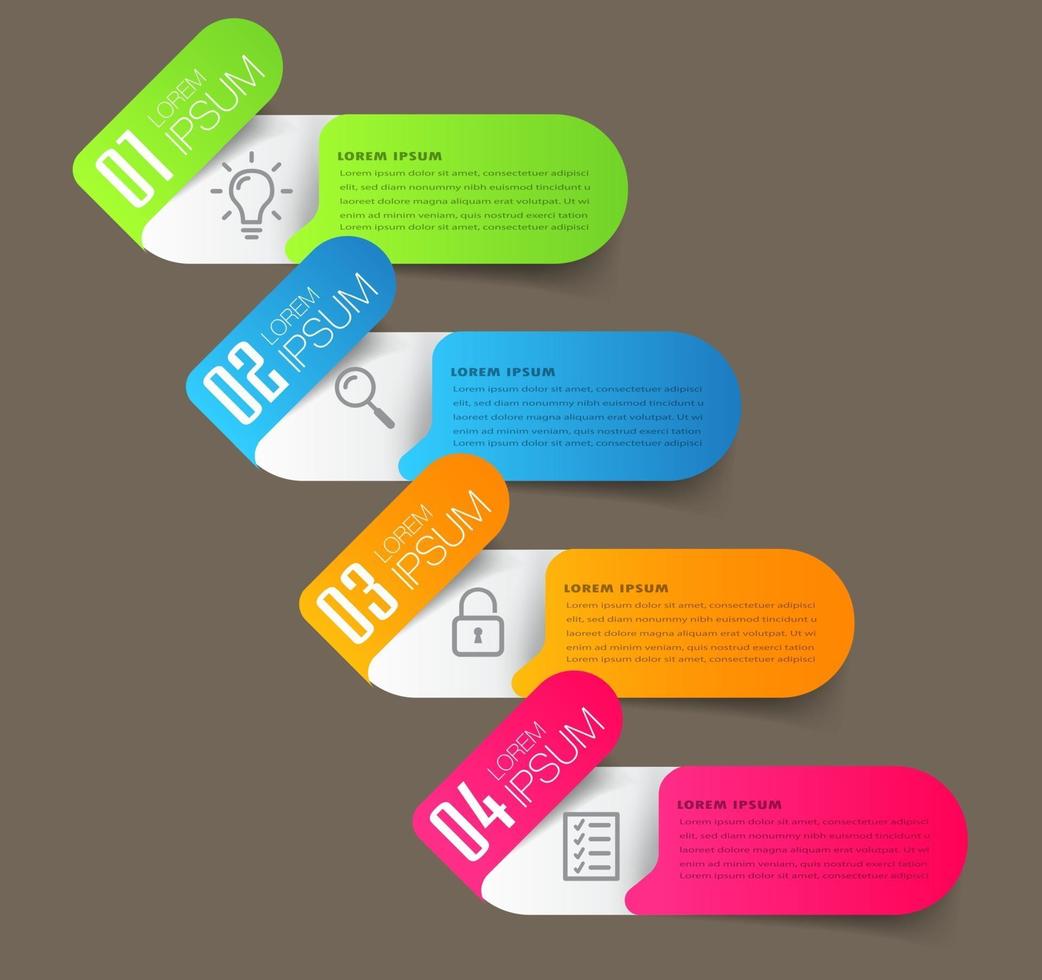 modern infographic text box template, infographics banner vector
