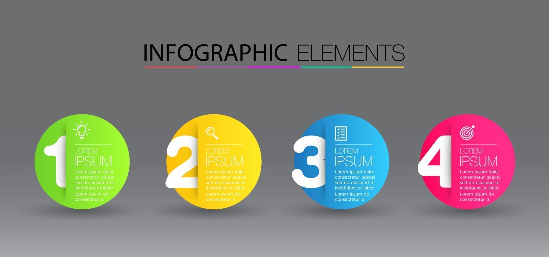 modern infographic text box template, infographics banner vector
