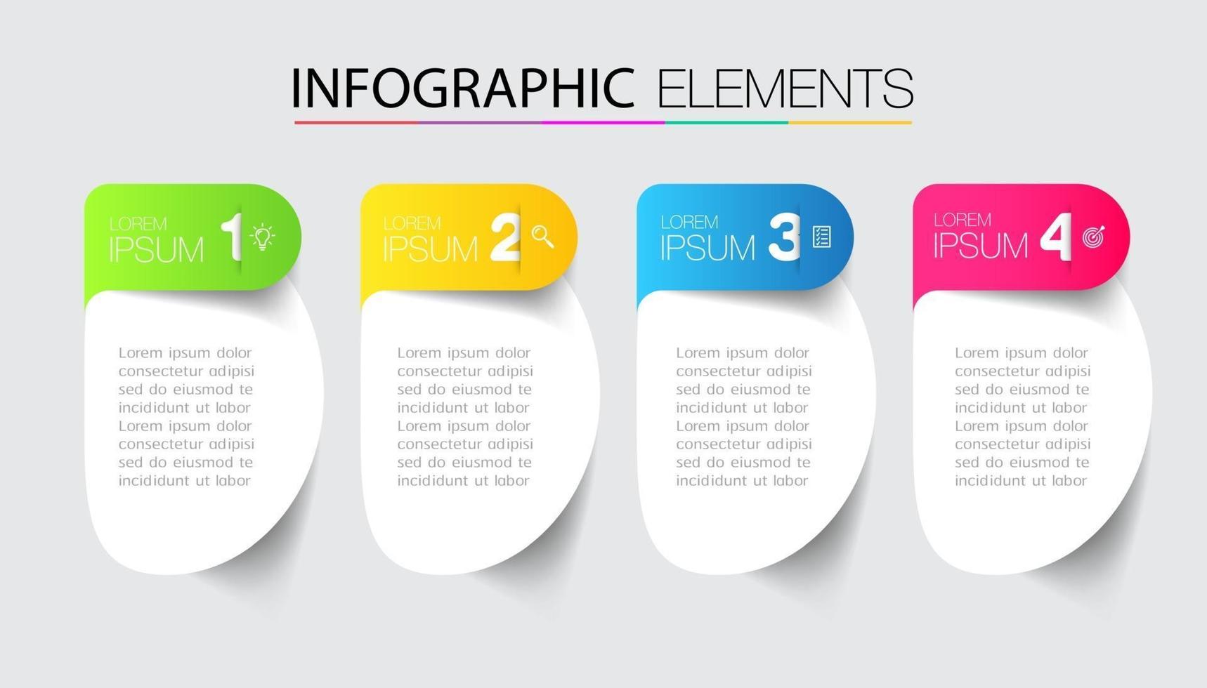 modern infographic text box template, infographics banner vector
