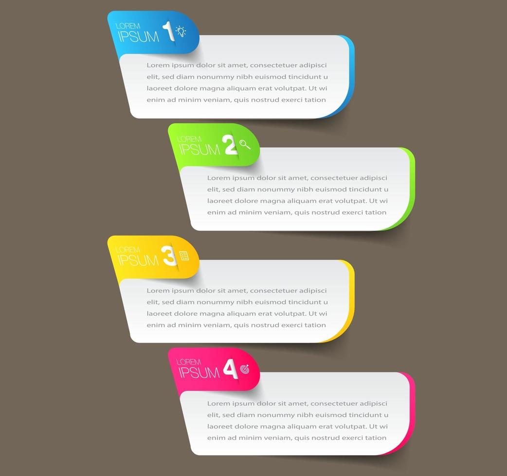 modern infographic text box template, infographics banner vector