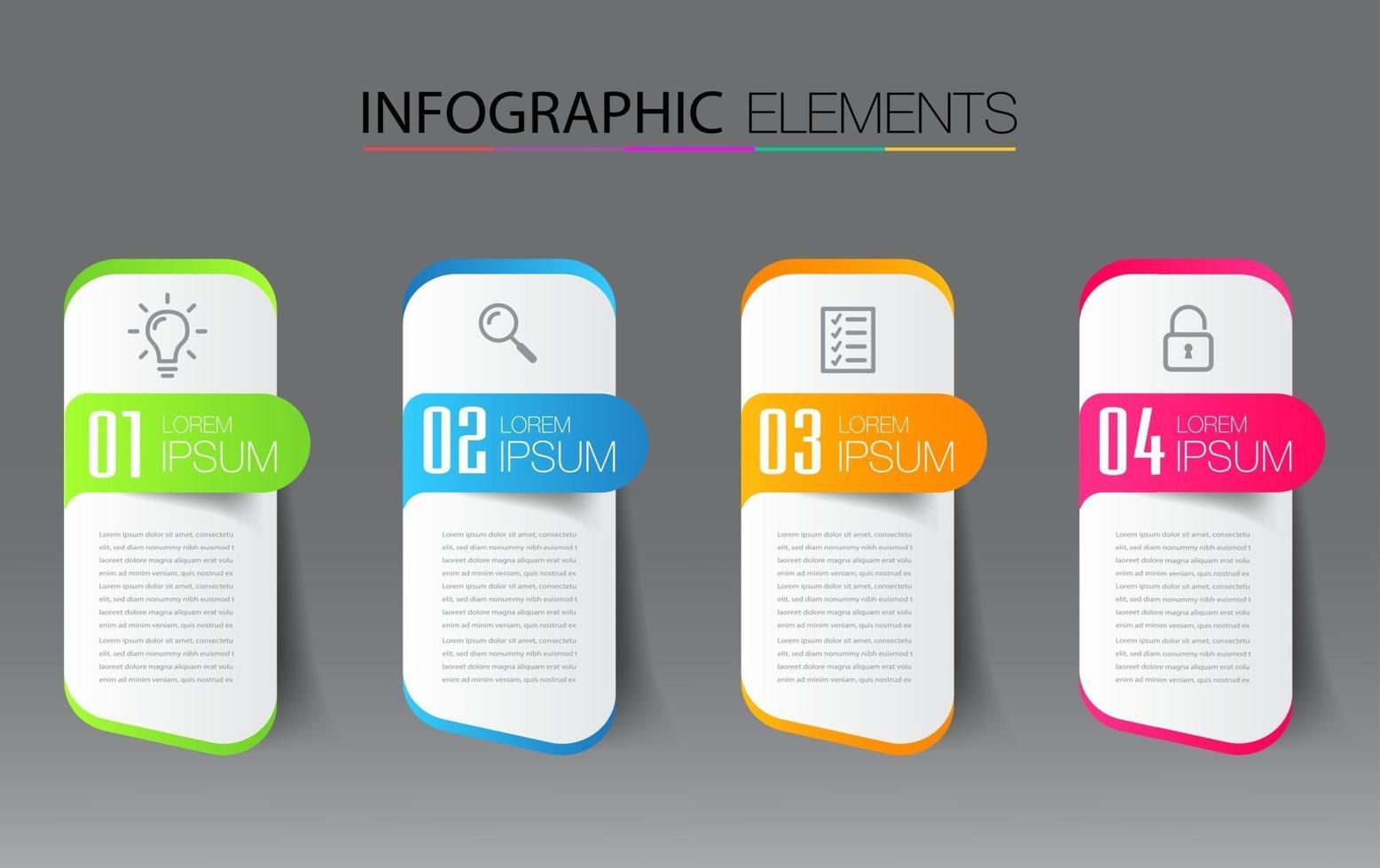 modern infographic text box template, infographics banner vector