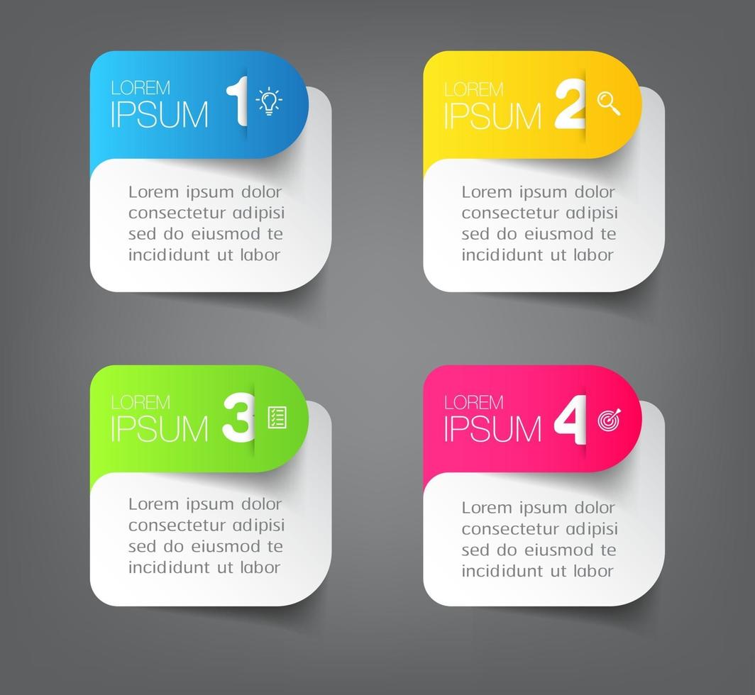 modern infographic text box template, infographics banner vector