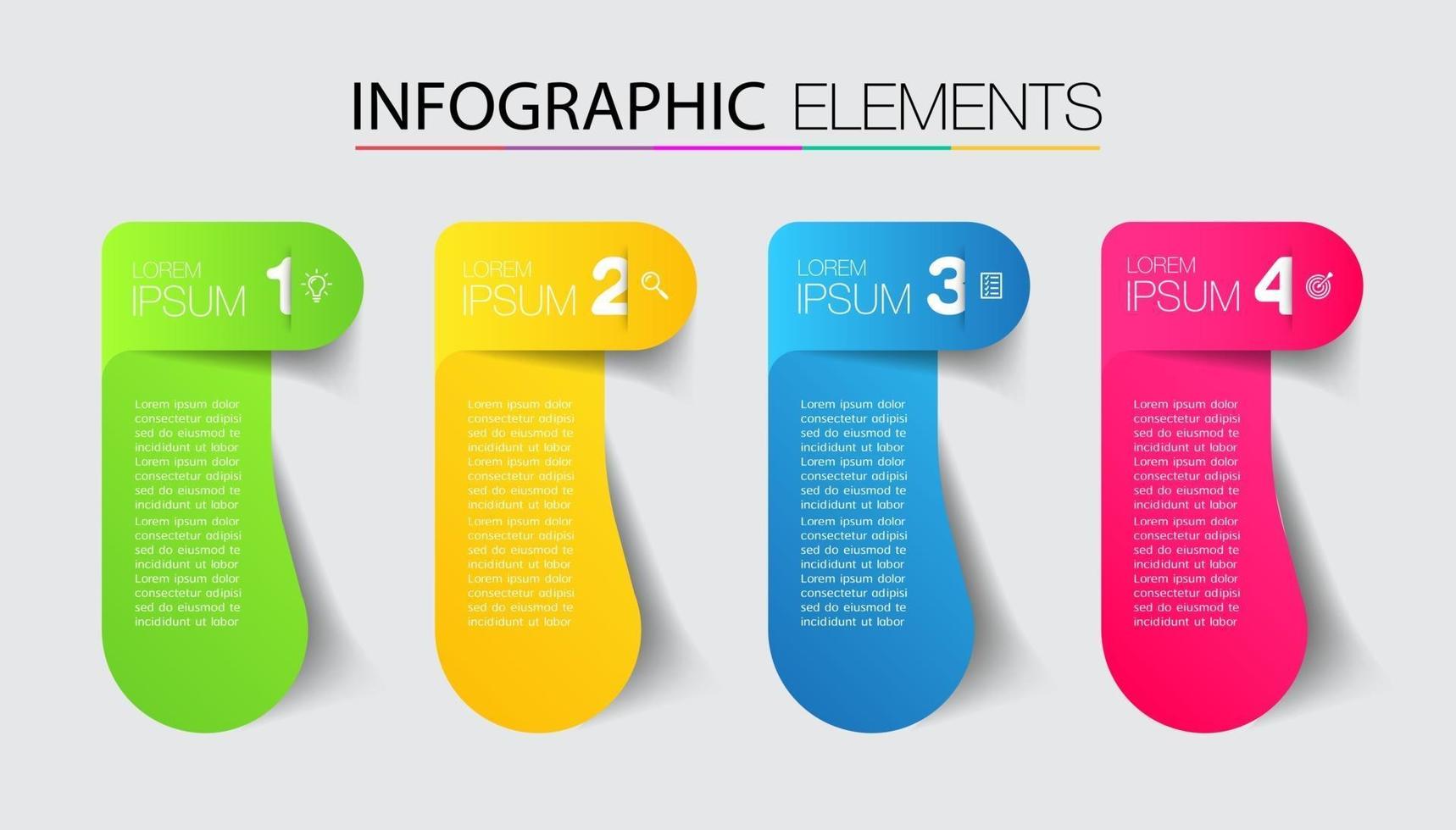 modern infographic text box template, infographics banner vector