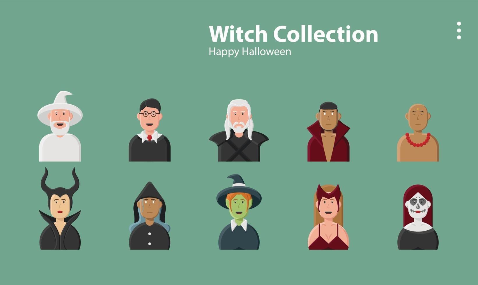 art logo campaign religion witch hunter shaman horror magic halloween vector