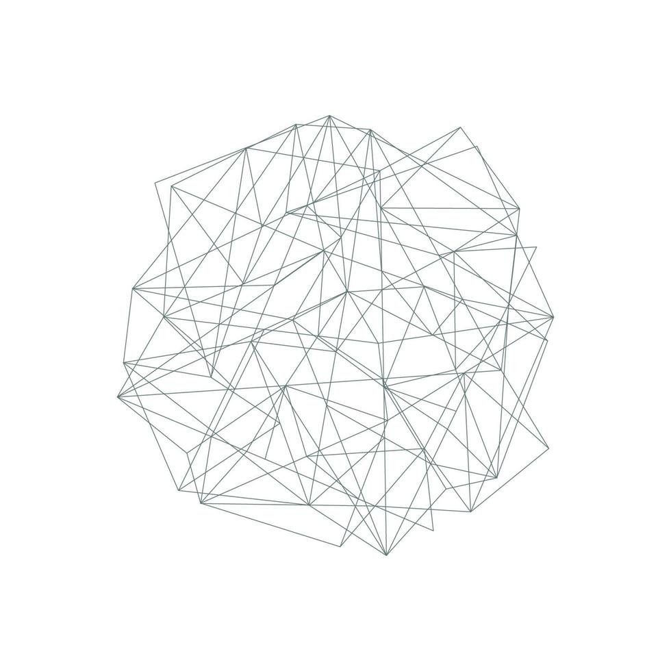 punto dinámico abstracto de nodos y líneas vector