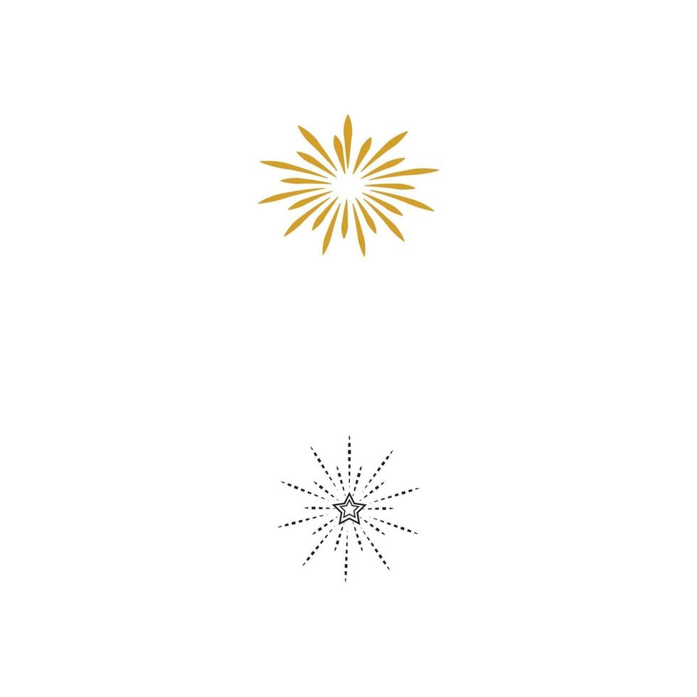 símbolo de vector de plantilla de logotipo de fuegos artificiales