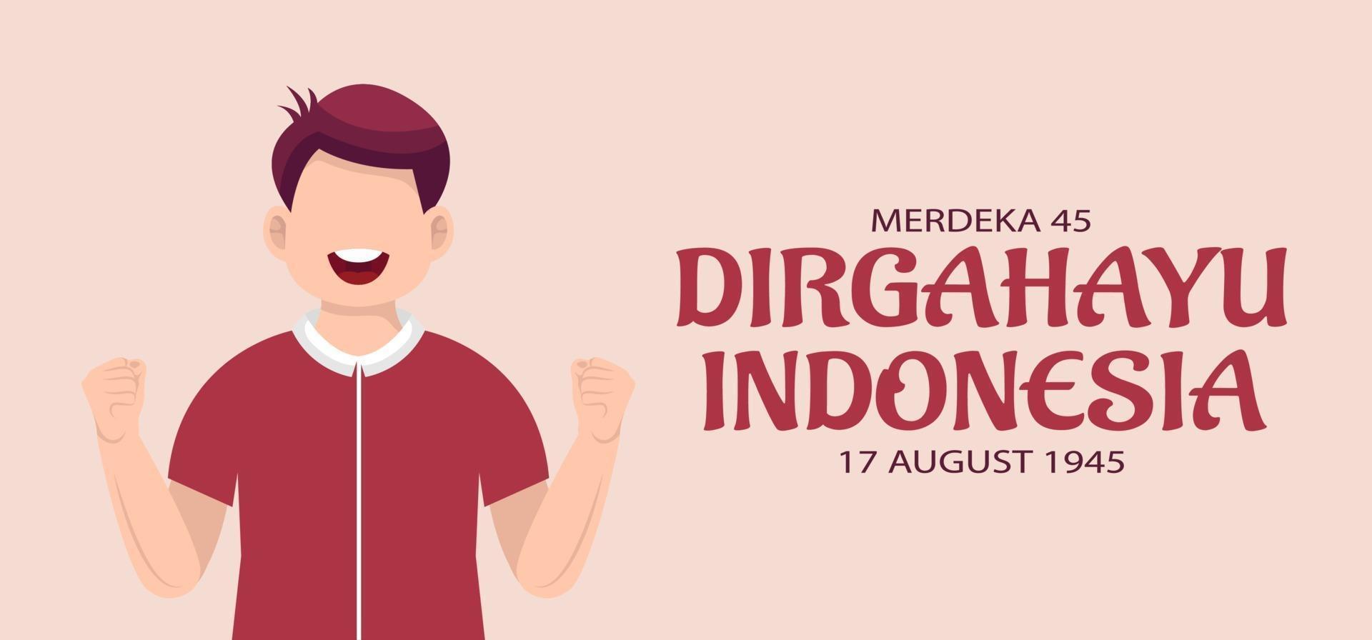 17 august indonesia independence day template. vector