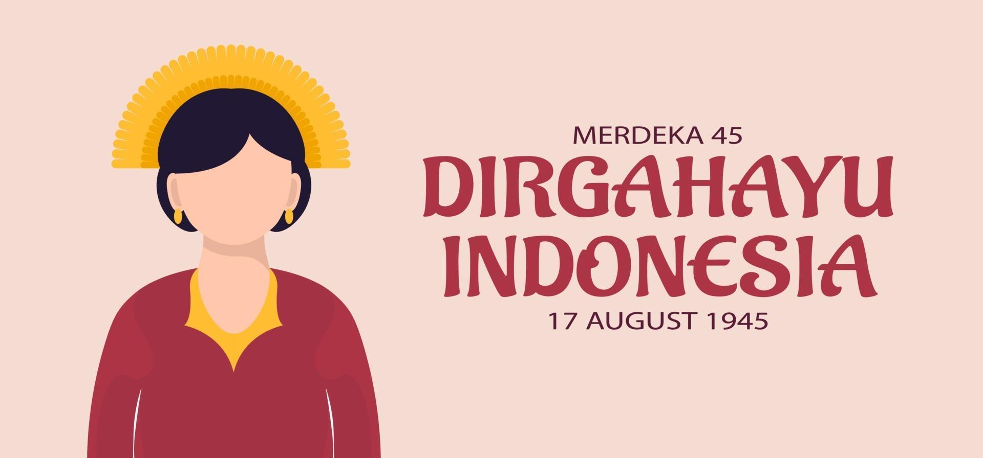 17 de agosto plantilla del día de la independencia de indonesia. vector