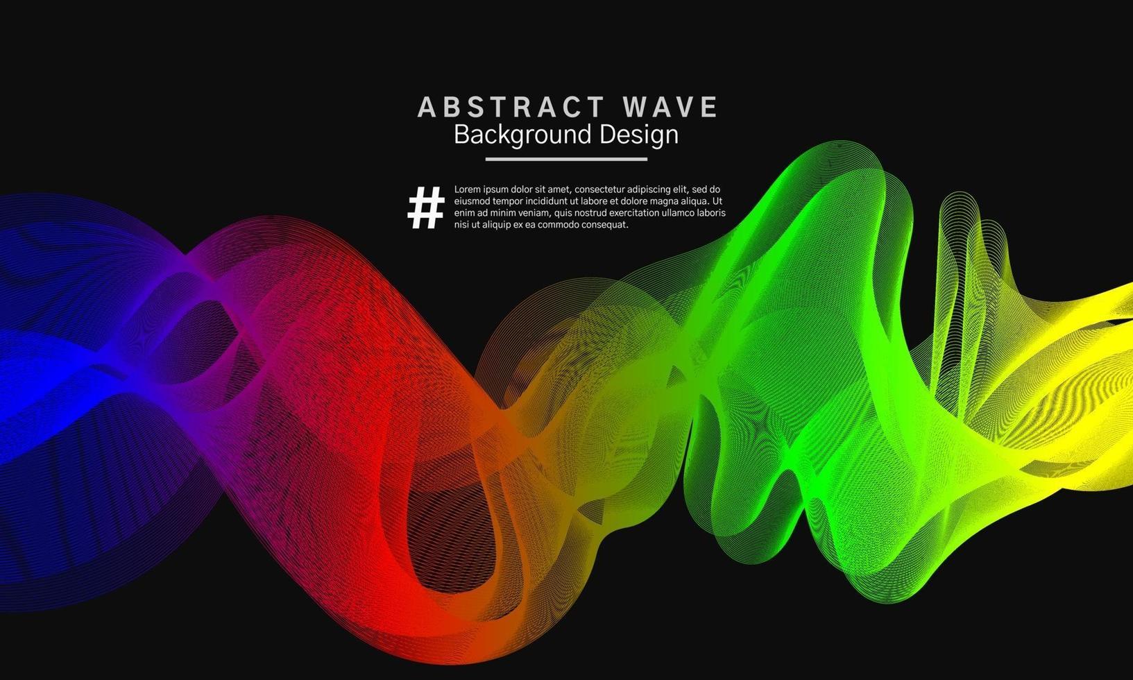 Colorful abstract wavy line background design vector