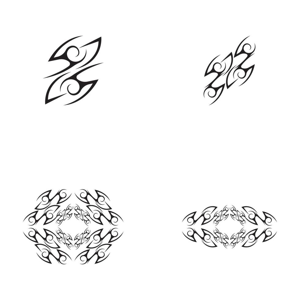 Tribal tattoo sing and symbol vector