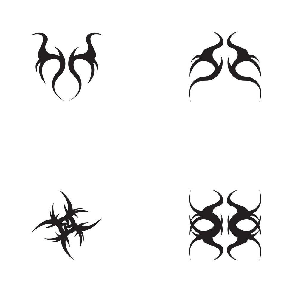 Tribal tattoo sing and symbol vector